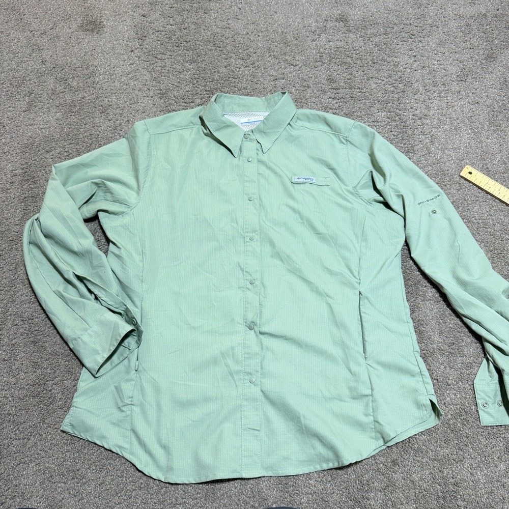 Columbia PFG Tamiami II Sage Green Long Sleeve Fishing Shirt XXL FL7278